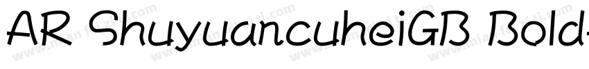 AR ShuyuancuheiGB Bold字体转换